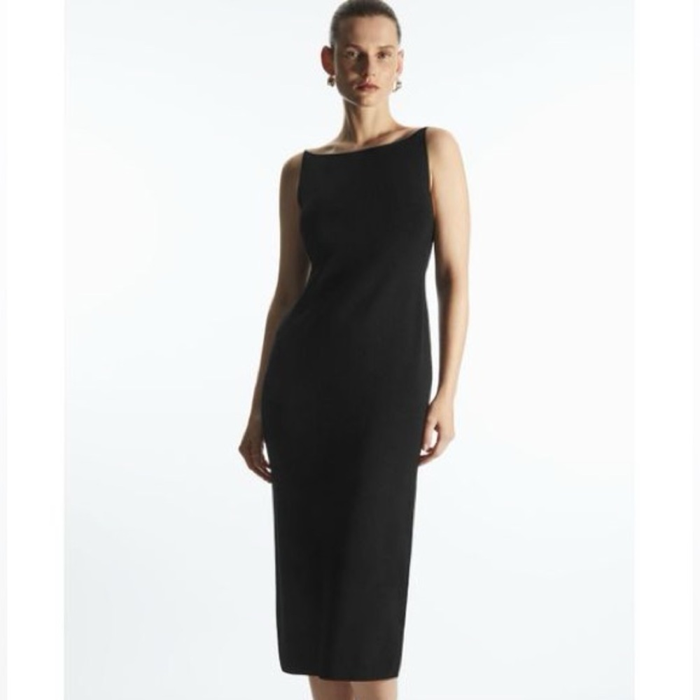 COS Square-Neck Midi Slip Dress